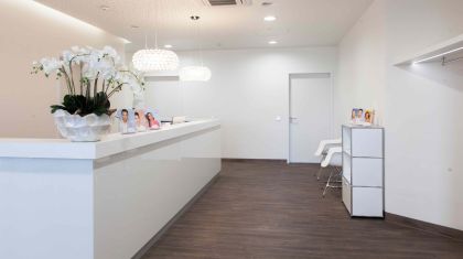 Der Empfang in der KÖ-Aesthetics in Düsseldorf